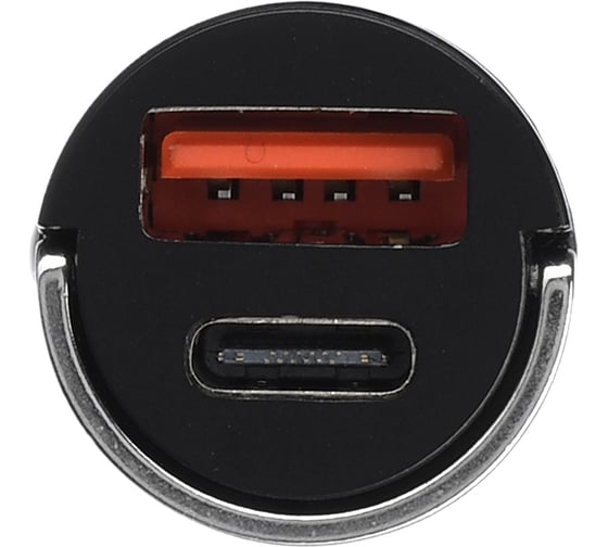 Автомобильное З/У GoPower GPQC12 1USB+1Type-C 22.5W Mini черный 00-00028409