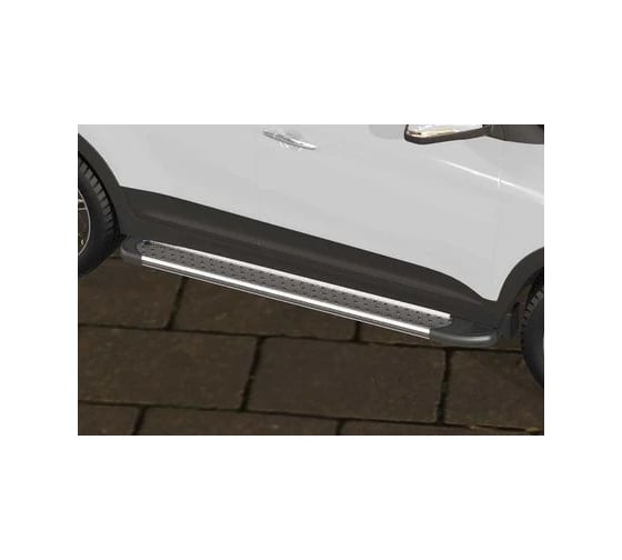 Комплект алюминиевых порогов Arbori Standart Silver 1700 для HYUNDAI Creta 2016-2020/Хендай Крета AFZDAALHCRET4WD05
