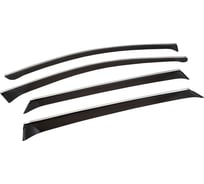 Дефлекторы окон Chromex с хромированным молдингом KIA SORENTO III 2014-2017, 4 шт/Киа Соренто CHROMEX.63018