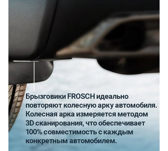 Передние брызговики Frosch подходят для CHANGAN UNI-T I 2022 - 2 шт.(optimum) в пакете / Чанган Юни-Т NLF.AN0466.F11