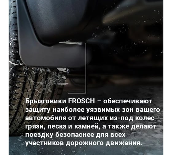 Передние брызговики Frosch подходят для CHANGAN UNI-K I 2020 - 2 шт.(optimum) в пакете/Чанган Юни-К NLF.A67032.F13