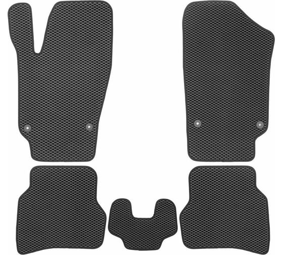 Коврики в салон Klever EVA подходят для подходят для VOLKSWAGEN Polo V, Vr, 2009-2020 (черная окантовка), EVA.B.0505102822110k
