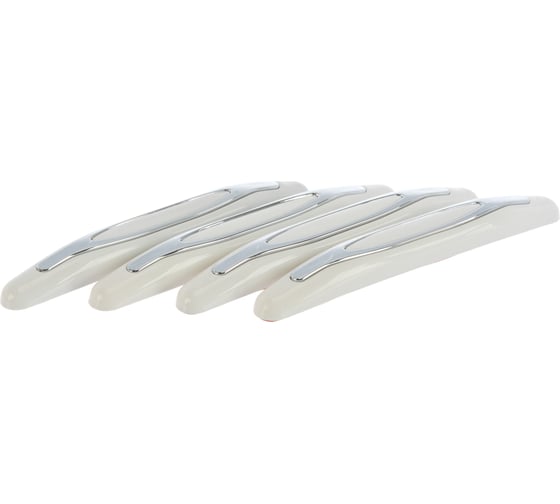 Защитные накладки на двери АВТОСТОП WHITE/CHROME с клейкой поверхностью AB-36720W