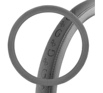 Оплетка SKYWAY Luxury-2 M Серая экокожа S01102251