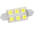 Автолампа диод SKYWAY T11C5W 12V 6 SMD c цоколем 1-контактная белая салон S08201175 2
