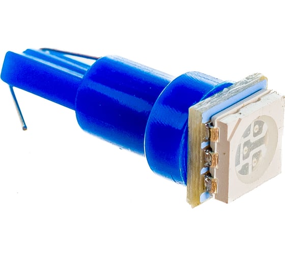 Автолампа диод SKYWAY T5W1,2W 12V 1 LED без цоколя 1-конт синяя S08201211