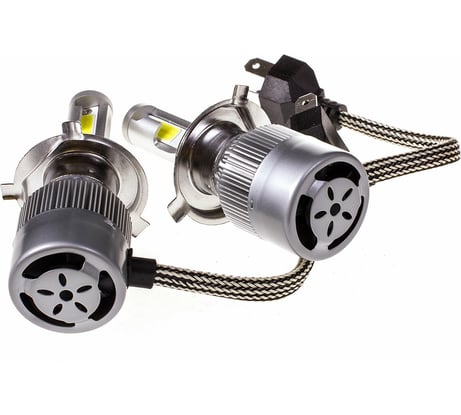 Автолампа-LED SKYWAY H4 26W 6000K 2500Lm 12/24V 2-конт АТОМ (C6) рад+вент компл.2 шт S08701003