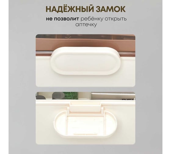 Аптечка Oqqi контейнер домашняя, органайзер для таблеток лекарств 15,5x29,1x18 YX-01/2-mini