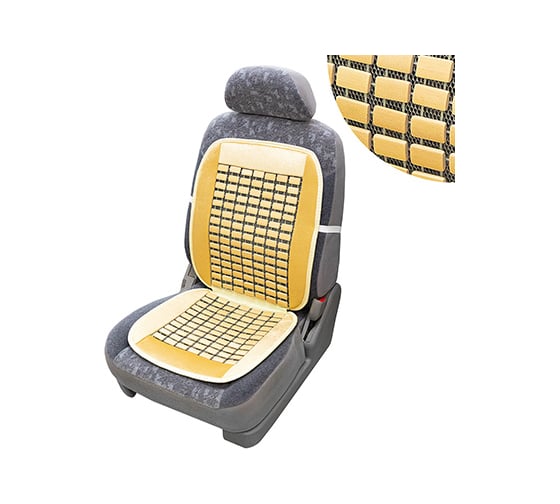 Накидка сиденья массажная SKYWAY Massage-01 бамбук/полиэстер бежевый S01302036