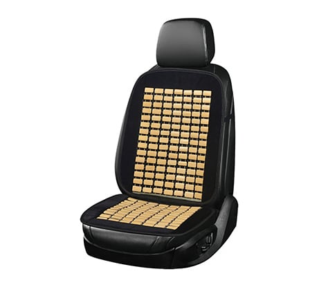 Массажная накидка на сиденье SKYWAY Massage-01 бамбук/полиэстер, черно-бежевый S01302035