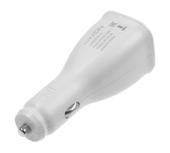 Автомобильное зарядное устройство Luazon 2 USB, 2 А, 12 В, белое 4598427