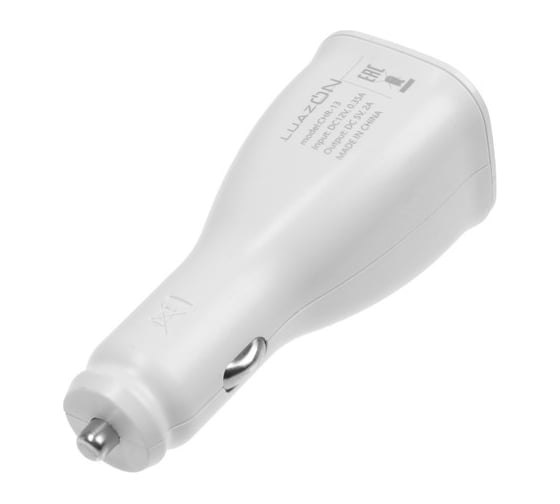 Автомобильное зарядное устройство Luazon 2 USB, 2 А, 12 В, кабель Type-C 1 м, 2 А, белое 4598430