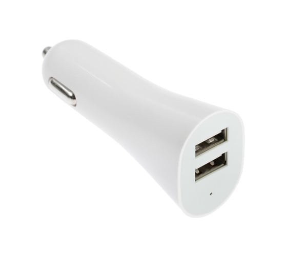Автомобильное зарядное устройство Luazon UC-42, 2 USB, 2A, кабель Type-C, 1 A, 1 м, белый 4310386