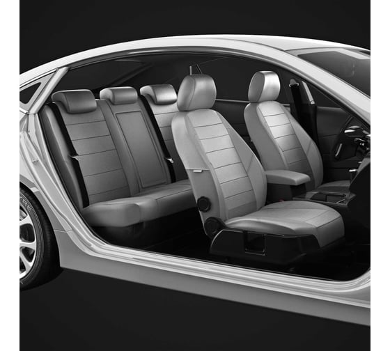 Авточехлы AVTOLIDER1 для Toyota Corolla 12 с 2018-н.в. седан (E210). Передний подлокотник, 2 передних подголовника, задние 3 подголовники литые TA27-0609-EC23