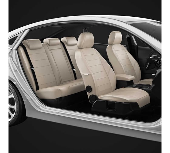 Авточехлы AVTOLIDER1 для Toyota Vitz 3 с 2010-н.в. хэтчбек Задняя спинка 40 на 60, сиденье единое TA27-1901-EC25