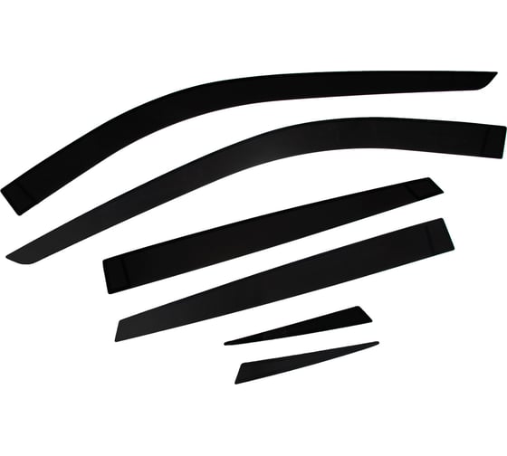 Дефлекторы окон Rival Omoda C5 2021-н.в., рынок РФ, литьевой поликарбонат, 6 шт., 30201002 1