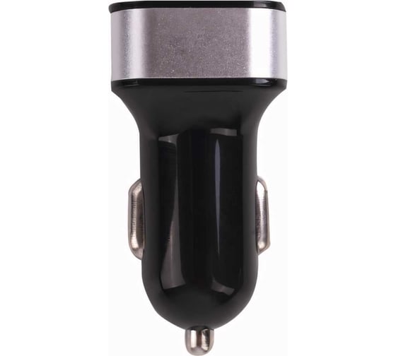 Автомобильное зарядное устройство SONNEN 2 порта USB, выходной ток 2.1 А, черное-белое 454796