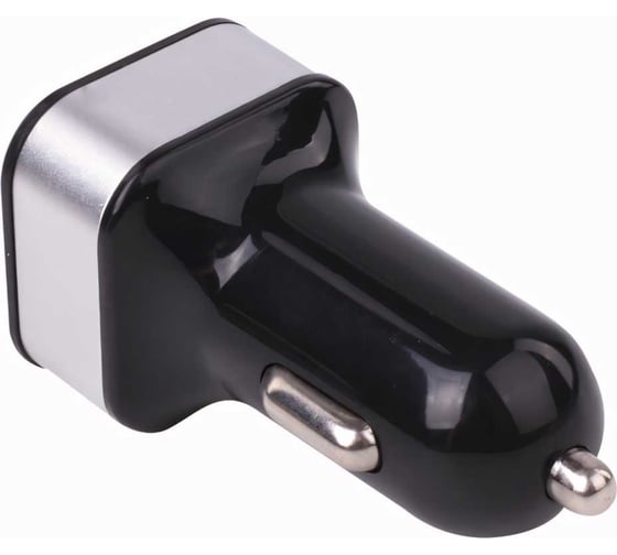 Автомобильное зарядное устройство SONNEN 2 порта USB, выходной ток 2.1 А, черное-белое 454796