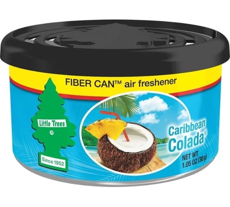 Ароматизатор в баночке Car-Freshner Fiber Can Caribbean Colada Карибский коктейль UFC-17824-24
