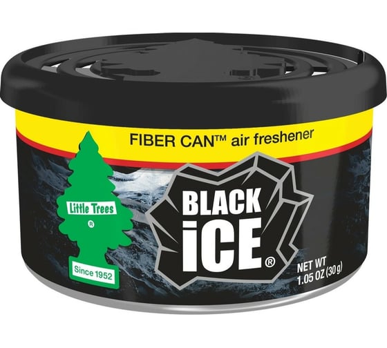 Ароматизатор в баночке Car-Freshner Fiber Can Black Ice Черный Лед UFC-17855-24