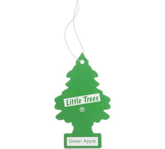 Ароматизатор Ёлочка Car-Freshner Green Apple Зеленое яблоко U1P-10316-RUSS