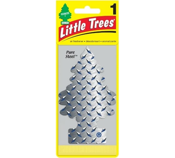 Ароматизатор елочка Car-Freshner Pure Steel Стальная сила U1P-17152-RUSS