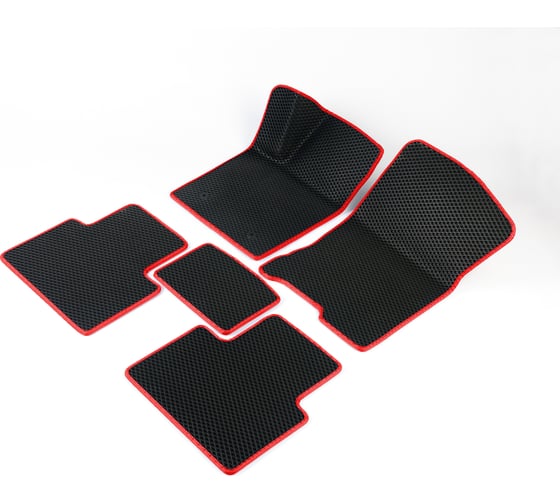 Автомобильные коврики ViceCar ЭВА c 3д лапкой для Honda Civic IX (хэтчбек) 2012-2015 (Хонда Цивик 9) ЕВА EVA без разреза DL16009-красный 1