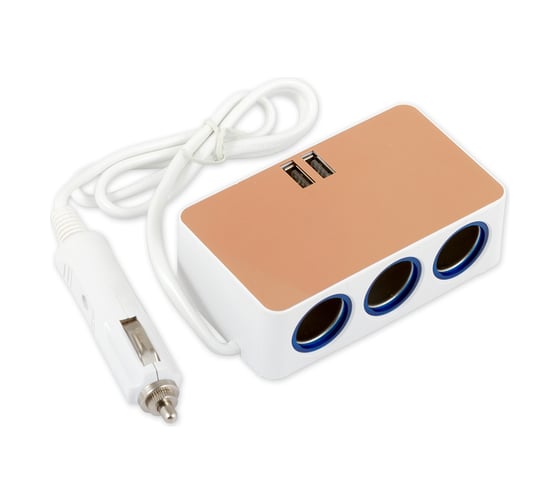Разветвитель прикуривателя на 3 гнезда и 2 USB ARNEZI 5 А, 100 Вт, 12/24 В A0601004 1