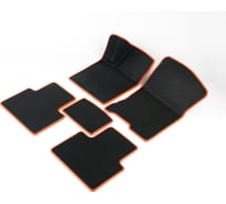 Автомобильные коврики Vicecar ЭВА c 3д лапкой для Seat Leon 2005-2012 (Сеат Леон) ЕВА EVA без разреза DL38005-оранжевый