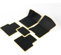 Автомобильные коврики Vicecar ЭВА c 3д лапкой для Seat Leon 2005-2012 (Сеат Леон) ЕВА EVA без разреза DL38005-желтый