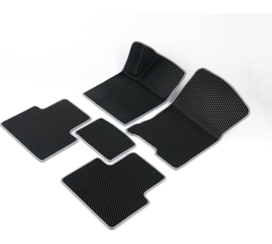 Автомобильные коврики Vicecar ЭВА c 3д лапкой для Seat Leon 2005-2012 (Сеат Леон) ЕВА EVA без разреза DL38005-светлосерый 1
