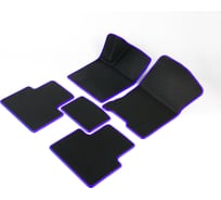 Автомобильные коврики Vicecar ЭВА c 3д лапкой для Volkswagen Polo VI 2020 - 2024 (Фольксваген Поло 6) ЕВА EVA без разреза DL46023-фиолетовый