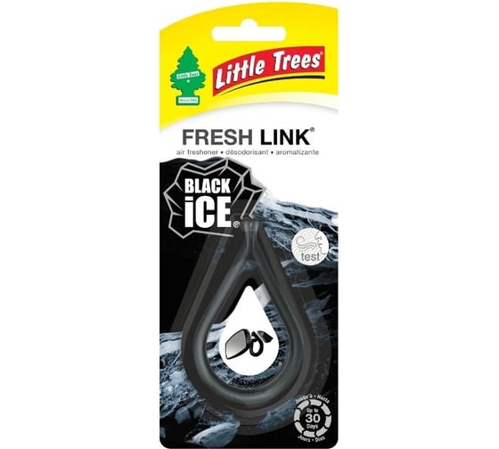 Ароматизатор-клипса Car-Freshner Little Trees Black Ice Черный лед CTK-52031-24 1