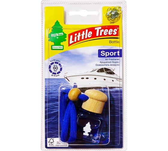 Подвесной жидкостный ароматизатор Car-Freshner LITTLE TREES Bottle Спорт C02 1