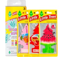 Комплект ароматизаторов Car-Freshner Little Trees Елочка 3 шт., ягодный взрыв LTMIX4