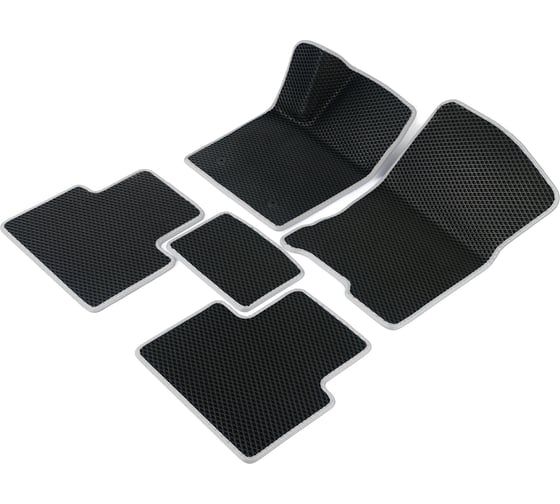 Автомобильные коврики Vicecar ЭВА c 3д лапкой для Seat Leon 2005-2012 (Сеат Леон) ЕВА EVA без разреза DL38005-белый 1