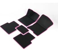 Автомобильные коврики Vicecar ЭВА c 3д лапкой для Seat Leon 2005-2012 (Сеат Леон) ЕВА EVA без разреза DL38005-розовый