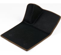 Водительский коврик ViceCar ЭВА c 3д лапкой для Seat Leon 2005-2012 (Сеат Леон) ЕВА EVA без разреза 1DL38005-коричневый