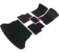 Коврики Vicecar ЭВА c 3д лапкой в салон и багажник для Toyota Corolla (E140 / E150) 2006-2013 (седан) (Тойота Королла Е140 Е150) SBDL45011R-розовый