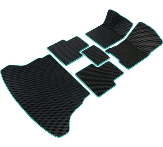 Коврики Vicecar ЭВА c 3д лапкой в салон и багажник для Mitsubishi Pajero Sport I (Montero Sport) 1998 - 2008 SBDL31017R-изумрудный 1