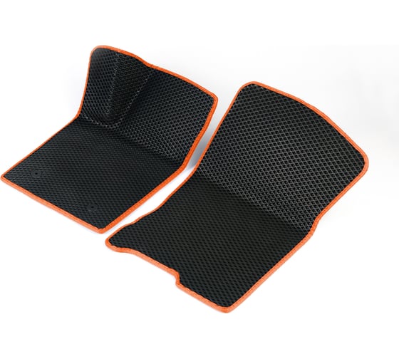 Передние коврики Vicecar ЭВА c 3д лапкой для BMW 3 (F30) 2011 - 2020 (БМВ 3 Ф30) ЕВА EVA без разреза 2DL4013-оранжевый 1
