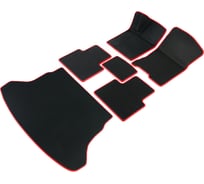 Коврики Vicecar ЭВА c 3д лапкой в салон и багажник для Chevrolet Aveo 2003 - 2012 (седан) (Шевроле Авео) SBDL7002R-красный