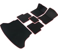 Коврики Vicecar ЭВА c 3д лапкой в салон и багажник для Opel Astra J 2010 - 2022 (хэтчбек) (Опель Астра джей) SBDL33006R-бордовый