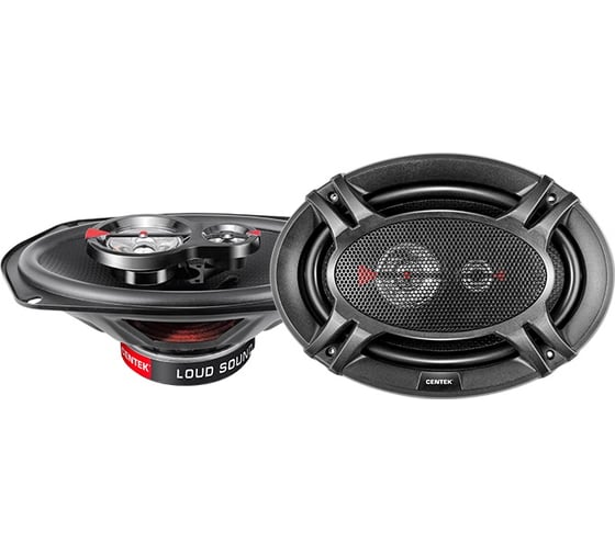 Автоколонки Centek 6.9”, 15x23 см, 300 Вт, 3 полосы, 65-20000 Гц CT-8501-69 1