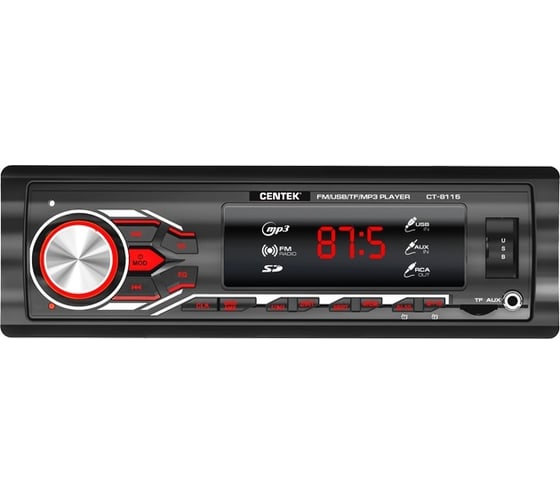 Автомагнитола Centek 4х50 Вт, 7 цветов подсветки, USB, AUX, microSD, МР3 CT-8115 1