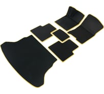 Коврики Vicecar ЭВА c 3д лапкой в салон и багажник для Kia Soul III 2019-2024 (Киа Соул 3) SBDL23000R-желтый