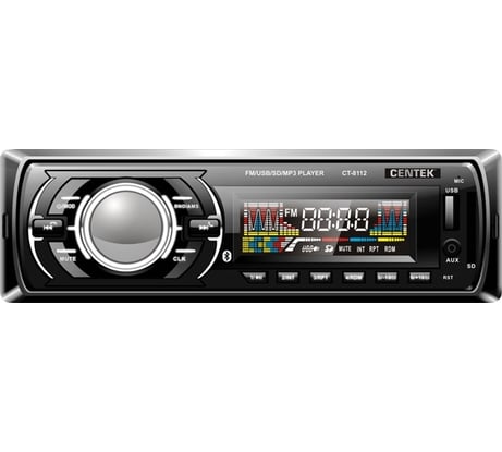 Автомагнитола Centek 4х50 Вт, Bluetooth, SD, MMC, USB, MP3, цветной LED CT-8112