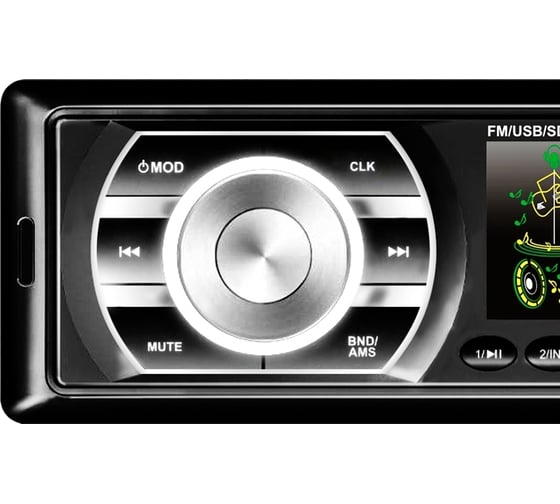 Автомагнитола Centek 4х50 Вт, ПУЛЬТ, SD, MMC, USB, MP3, цветной LED, 18 станций CT-8110