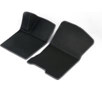 Передние коврики Vicecar ЭВА c 3д лапкой для Mitsubishi Pajero Sport I (Montero Sport) 1998 - 2008 (Митсубиси Паджеро Спорт 1) 2DL31017-темносерый