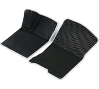 Передние коврики Vicecar ЭВА c 3д лапкой для Hummer H3 2005-2010 (Хаммер Н3) ЕВА EVA без разреза 2DL17002-белый